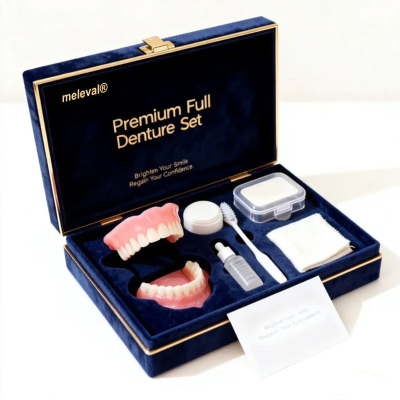 🌎Ends Today: 70% OFF! ⏰meleval® Medical Full Denture with Strong Suctiond🦷Obtain American Dental Association (ADA) Certification