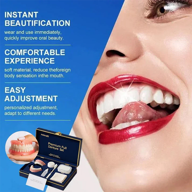 🌎Ends Today: 70% OFF! ⏰meleval® Medical Full Denture with Strong Suctiond🦷Obtain American Dental Association (ADA) Certification