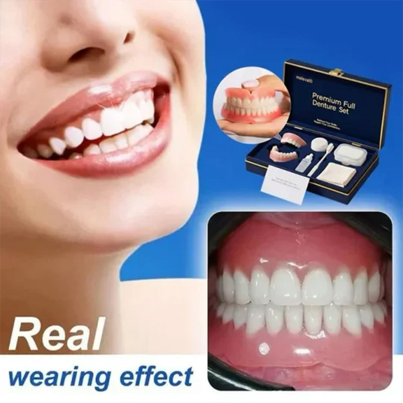 🌎Ends Today: 70% OFF! ⏰meleval® Medical Full Denture with Strong Suctiond🦷Obtain American Dental Association (ADA) Certification