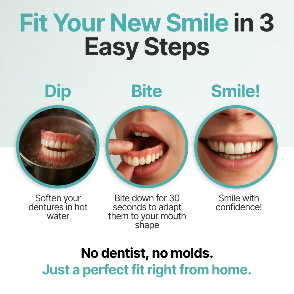 🌎Ends Today: 70% OFF! ⏰meleval® Medical Full Denture with Strong Suctiond🦷Obtain American Dental Association (ADA) Certification